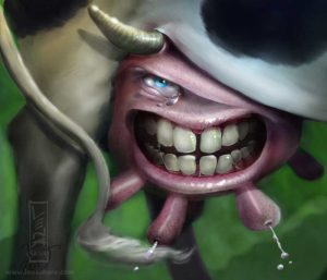 Cow Monster Illustration